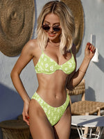 2026 Sexy Floral Twin Strap Bralette Bikini Women Swimsuit Triangle Swimwear Bathing Suits Two-piece Biquini Thong Bikinis Sets