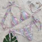 Glossy Sexy Bikinis 2026 Swimsuit With Rhinestones Women Swimwear Female Push Up Bikini Beach Swim Wear Bathing Suit Pool Bather