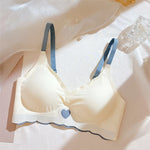 Seamless Invisible Cute Bra For Women Sexy Lingerie Deep Vneck Push Up Bra Wire Free Brassiere Bra Removable Pads Bralette Bra