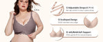 Women's Wave Jelly Seamless Bra 3/4 Cup Thin Molded Wire-Free Supportive Bra with Push-Up Comfort Solid Color Underwear Sostén