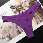 Ice Silk Leopard Women Panties Sexy G String Thong Seamless Underwear T Back Candy Color Girls Briefs Underpants Plus Size M-XXL