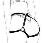 Sexy Woman Garter Lingerie Suit Erotic Crotchless PantiesAdjustable PU Leather G-string Underwear Goth Hip Belt Female Thongs