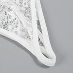 3PCS Lace See Through Bra Set Women Sexy Lingerie Underwear Halter Tops Bra and Panties Garter Intimate Sex Costumes