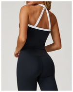 Women's Pilates Tank Top Push-Up Sports Bra Hollow Breathable Fitness Bras Gym Yoga Vest Running Tops High Strength Sportswear