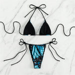 Sexy 4 Colors Printed Halter Padded Bikini Female Swimsuit Women Swimwear Two-pieces Bikini set Bather Bathing Suit Swim K4910