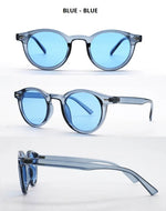 Vintage Rice Nail Round Sunglasses Men Women Brand Hawksbill Blue Shades Eyewear Female Brand Design Sun Glasses Men oculos