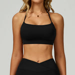 Sexy Underwear Women Tops Back Cross Strap Tank Top Push Up Running Sports Bra Breathable Soft Fitness Beauty Workout Yoga Bra