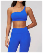 Summer Shockproof Sport Bra Women's Beautiful Back Gym Sports Underwear Women Oblique Shoulder Straps Running Fitness Yoga Bra