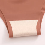 3PCS Women's Seamless Maillard Underwear Sexy V-Shaped Mid Waist Ice Silk Briefs 10 Soild Color Cozy Stretch Sexy Underpant S-XL