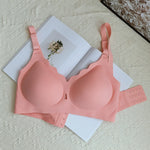 Wireless Comfortable Bra Large Cup Seamless Anti-Sagging Back Smoothing Underwear Soft Women's Hollowed-Out Full Cover Bras