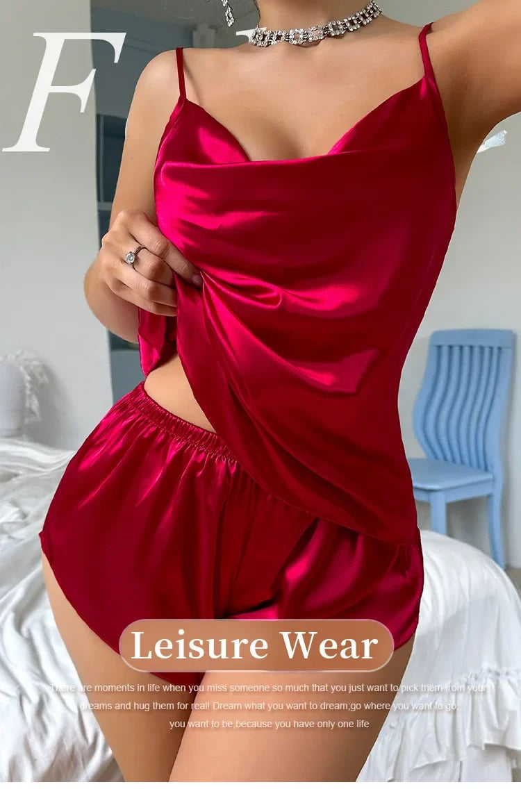 Summer New Style Sexy Backless Camisole Dress Women’s Faux Silk Ice Silk Nightgown, Comfortable & Breathable
