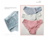 New 3Pcs/set Women's Cotton Panties M-2XL Women Patchwork Lace Underwear Sexy Low Waist Briefs Ladies Comfortable Underpants