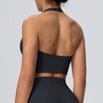 Sexy Gym Women's Sports Bra Breathable Hanging Neck Backless Sports Bra Women's Comfortable Exercise Pilates Training Yoga Top