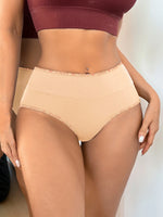 1PCS Women High Waist Seamless Panties Tummy Control Briefs Soft Breathable Solid Basic Underwear Ladies Lingerie S-XXL