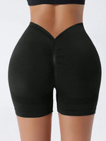 Seamless High Waisted Yoga Shorts From Europe And America Waist Tightening And Hip Lifting Fitness Pants Rear V-Waist