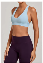 Sports Bra Gathered Neck Hanging Style Backless Tight Yoga Bra Women's Top Fitness Outdoorsports Pilates Training Gym Workout
