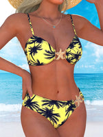 Sexy White Polka Dot Print Bikini Set 2026 Women Metal Starfish Push Up High Waist Swimsuit Beach Holiday Bathing Suit Swimwear