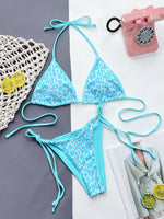 Sexy Micro Bikini 2025 Women Pink Leopard Print Neon Double Side Push Up Swimsuit Brazilian Beach Bathing Suit Thong Swimwear