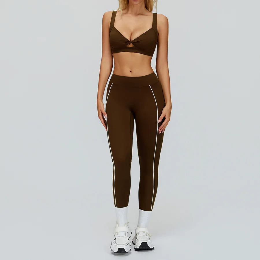 Women Yoga Set 2/3PCS Gym Clothes Long Sleeved Sportswear Yoga Suits Fitness Tracksuits Sport Outfits Crop Tank Bra Gym Leggings