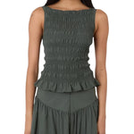Women Tank Tops Solid Color Ruched Casual Vests Summer Fashion Sleeveless Tops Streetwear