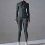 New Yoga Set 2PCS Sports Outfits Women Clothes Fitness Tracksuit Gym Legging Workout Long Sleeved Female Yoga Suit Sportswear