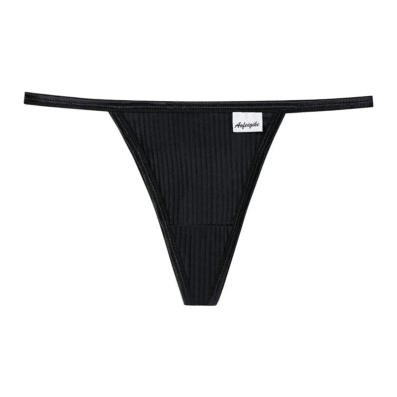 Sports Cotton Sexy Women's Panties Simple Thongs Lingerie Briefs Female Underwear G-Strings Hot T-Back Breathable Underpants