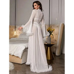 Sexy See-through Lace Sleepwear 2026 New Style Leisure Home Sleep Robe Use Comfortable Polyester Fabric Four Seasons universal