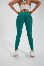 DIAS FIT JOY Nylon Yoga pants buttocks pocket tight pants women's sports fitness pants hip lifting Breathable No T Line