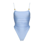2026 2Pcs Sexy Women One Piece Swimsuit Female Push Up Swimwear BiquiniHigh Cut Monokini Solid Swim Suit Bathingsuit Beachwear