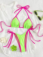 2026 Sexy Contrast Color Separates Micro Bikini Women's Swimsuit Female Swimwear Mini Thong Bikinis Set Two-piece Bathing Suit