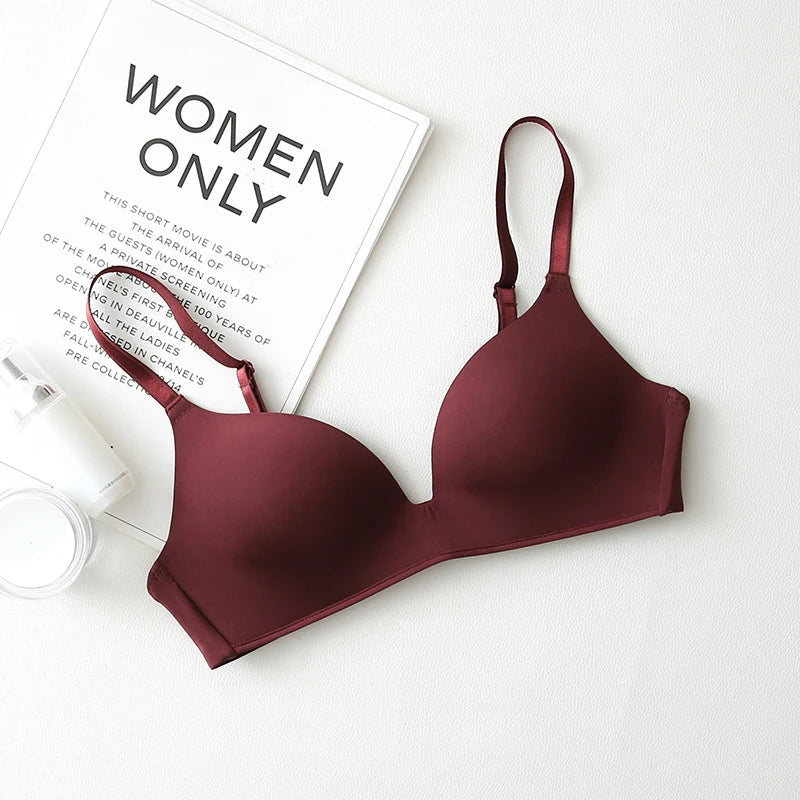 Seamless Bras for Women Push Up Bras No Wire Brassiere A B Cup Underwear Sexy Bralette Three Quarters(3/4 Cup)Lingerie