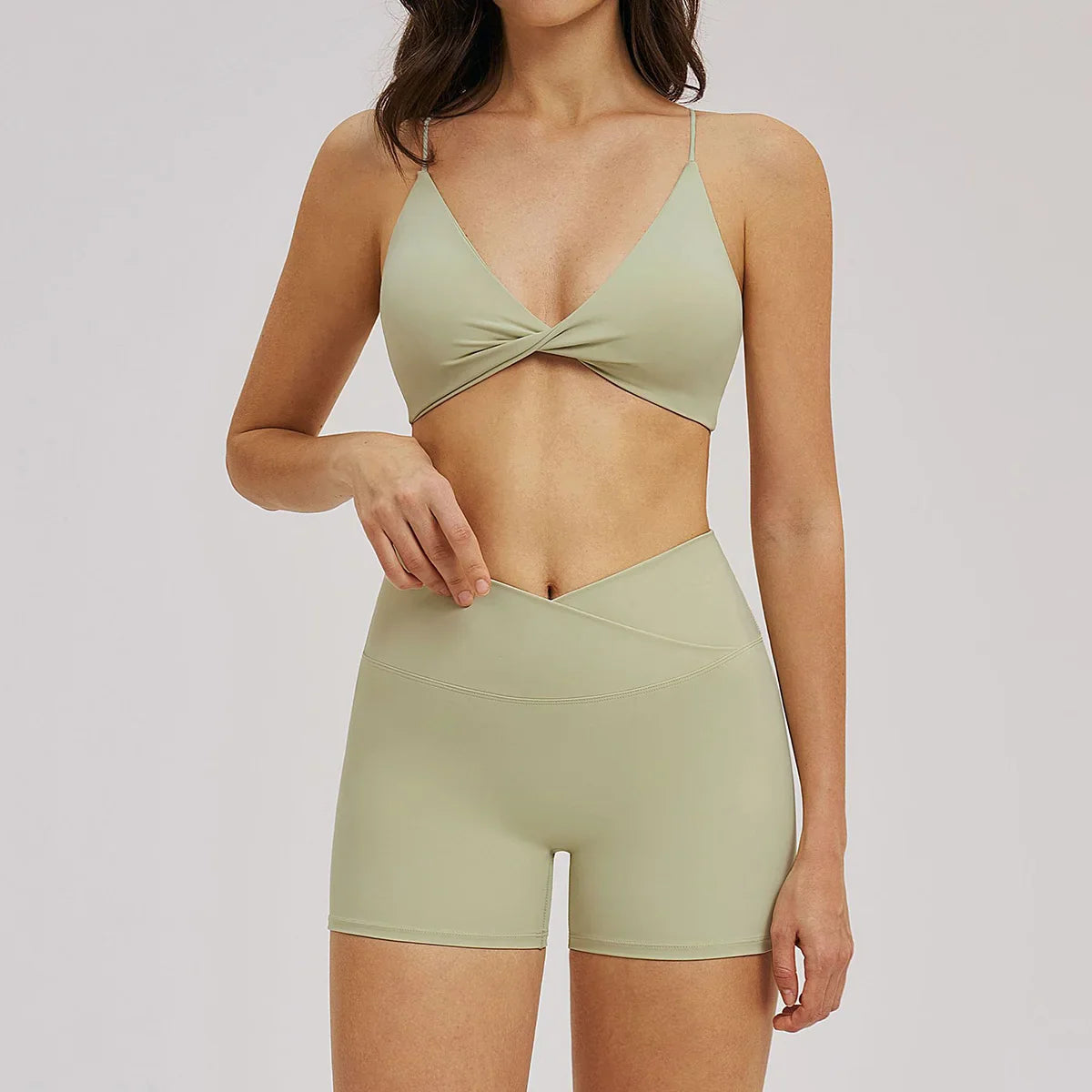 Women 2 Piece Gym Workout Set Female Bra Yoga Shorts Vest Fitness Wear Quick-DrySports Bra Suits Sportswear Tracksuit Outfits