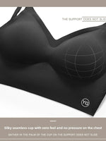 Women Sexy Lingerie Invisible Bra Deep U Plunge Bras Backless Top for Dresses, Transparent Strap Push Up Back Sling Underwear