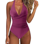 Women's Tight-fitting One-piece Bra Swimsuit Sexy Backless Cross-color Swimsuit Comfortable and Breathable Printing Underwear