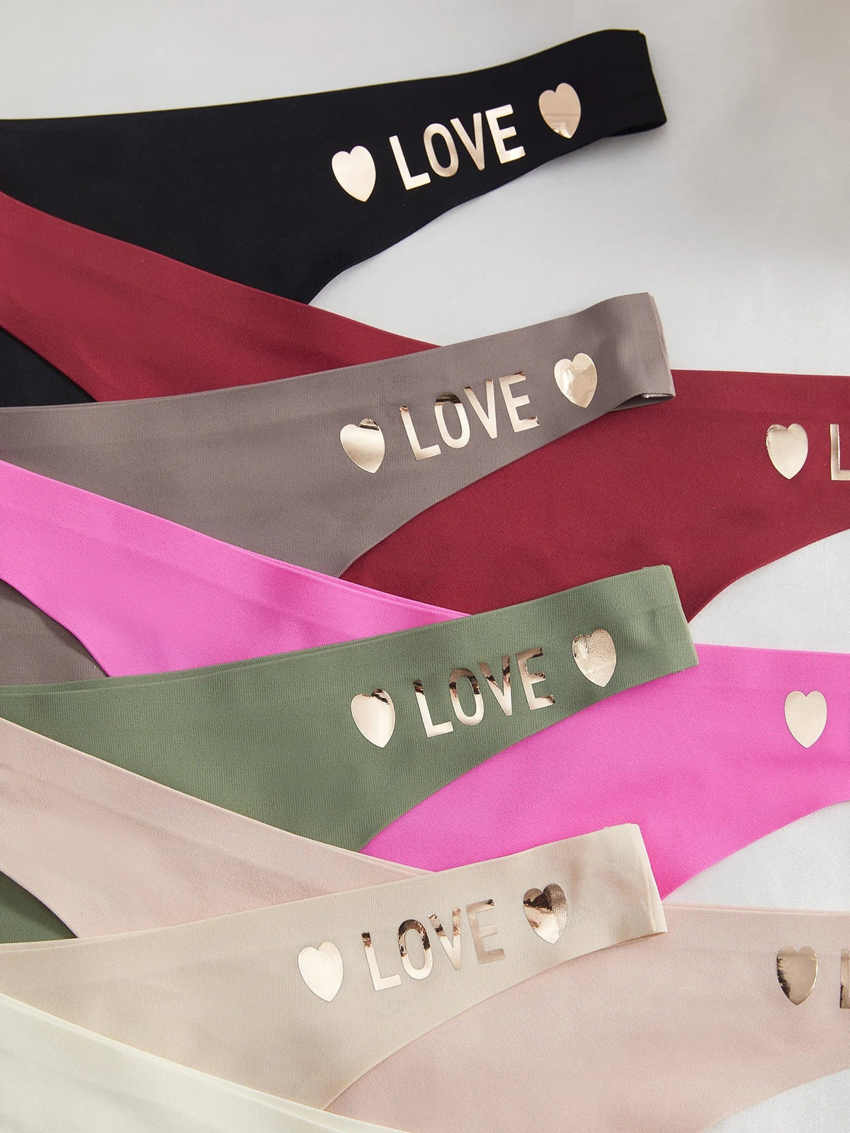 8PCS Seamless Underwear Letter Waistband Women's Panties Soft Girls Brief Sexy Lingeries Thong Solid Panty Female Intimate