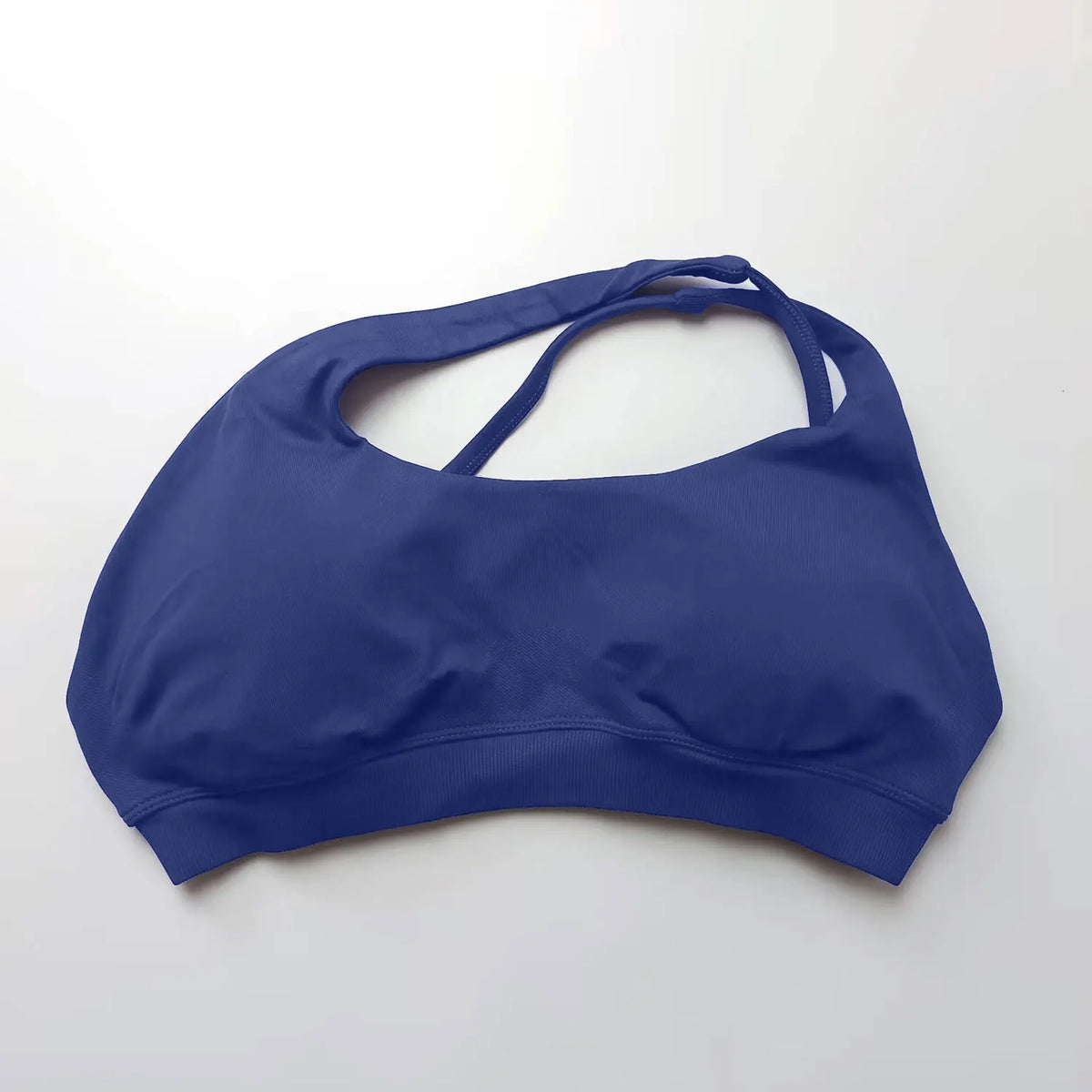 NCLAGEN Asymmetric Sports Bra High Support Backless Gym Top Women Halter Fitness Running Workout Clothes Sexy Seamless Underwear