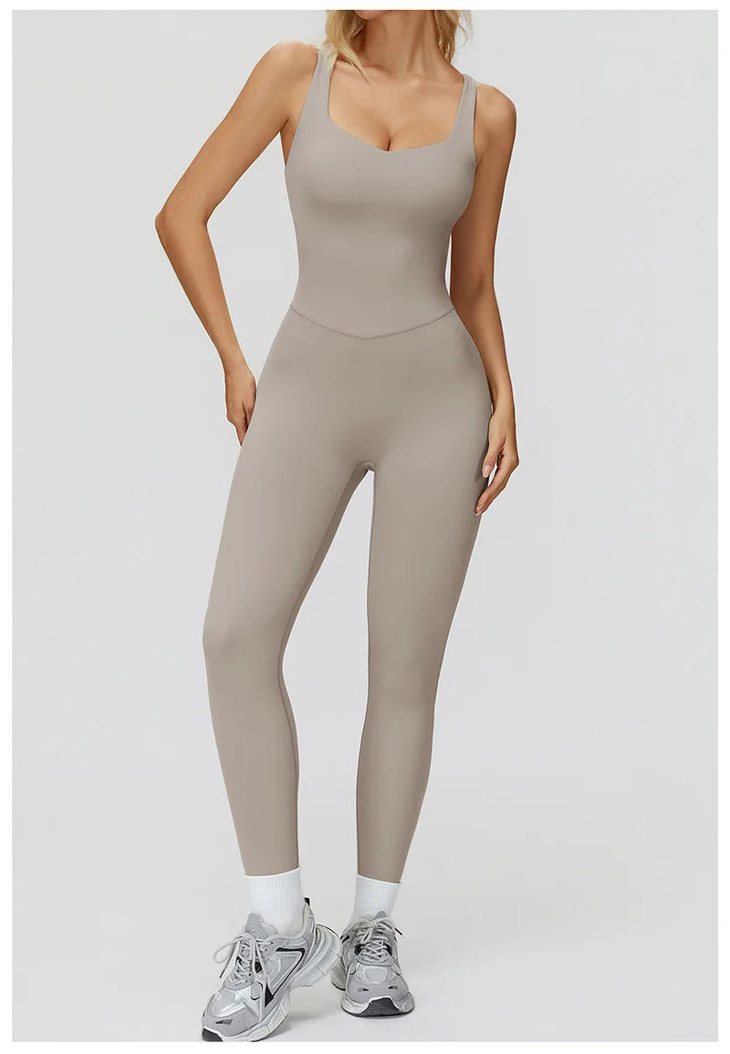 Women Yoga one-piece Jumpsuit Fitness Sports Overalls Gym Clothin Pilates Workout Clothes Outfit push-up Activewear Sportswear