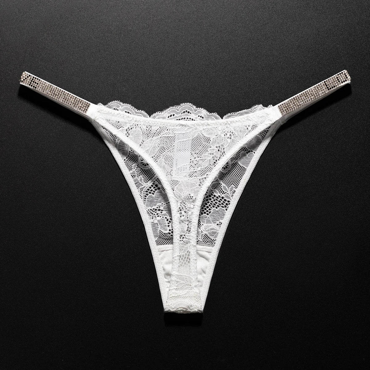 Lace Sexy Girls Women Panties Seamless Underwear Rhinestone G String Letter Transparent Thong For Female Low Rise Ladies Briefs