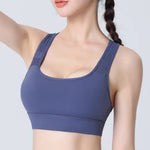 Sports bra, shockproof, high-strength, running, fitness, yoga bra, sports fixed one-piece cup, beautiful back bra