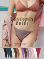 4Pcs Cotton Lace Panties Sexy G-String Women's Underwear Low Waist Comfortable Lingerie Briefs Adjustable Waist Thong Intimates