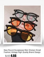Vintage Rice Nail Round Sunglasses Men Women Brand Hawksbill Blue Shades Eyewear Female Brand Design Sun Glasses Men oculos