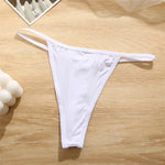 Women's Cotton Thong Sexy Thongs Women's Panties Set Solid Seamless Low Waist Underwear Female Underpants Intimates Lingerie