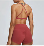 Summer Sexy Scrunch Sports Bra Gym Top Women Running Back Cross Top Sportswear Workout Underwear Fitness Workout Yoga Clothing