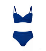 2026 Black Sexy Based Print Split High Waist Bikini Swimsuit For Women Two Piece Solid Color Swimwear Woman Push Up