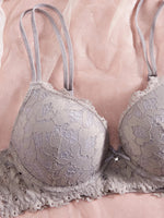 Single of Women's Underwear Set Sexy Lace Patchwork with Push Up Bra Romantic Sheer Women's Panties