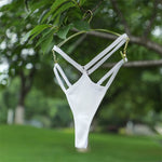 5PCS Women Sexy Cotton Panties Two Belts Hollow Out G-String Thongs Breathable Underwear for Female Solid Color Lingerie S-XL