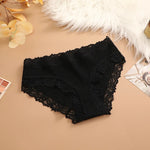 4Pcs Sexy Cotton Lace Panty Women Low Waist Panties Underwear S-XL Solid Color Ladies Briefs Lingere Underware Comfortable Women