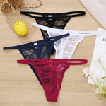 5PCS Sexy Lace Cotton Floral G-String Transparent Thong Seamless Women Low Waist Panties Underwear Solid Color Lingere Intimates