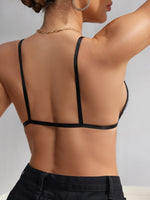 Sexy Leopard Front Buckle Unlined Women's Bra Lightweight Comfortable Backless Design Women's Bra