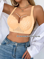 Push UP Bra for Women Lace Trim B C Cup Padded Bust Enhancing sexy bras Side Support Function Comfortable bra